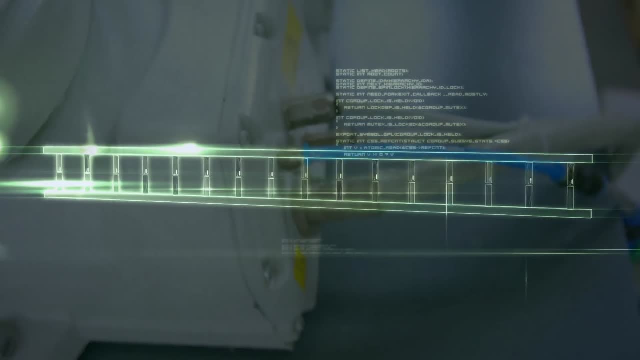 Animation of data processing over lab equipment