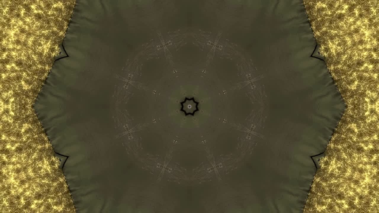 추상적인 네온 장식 배경: 3d 네온 칼레도스코프 또는 만달라