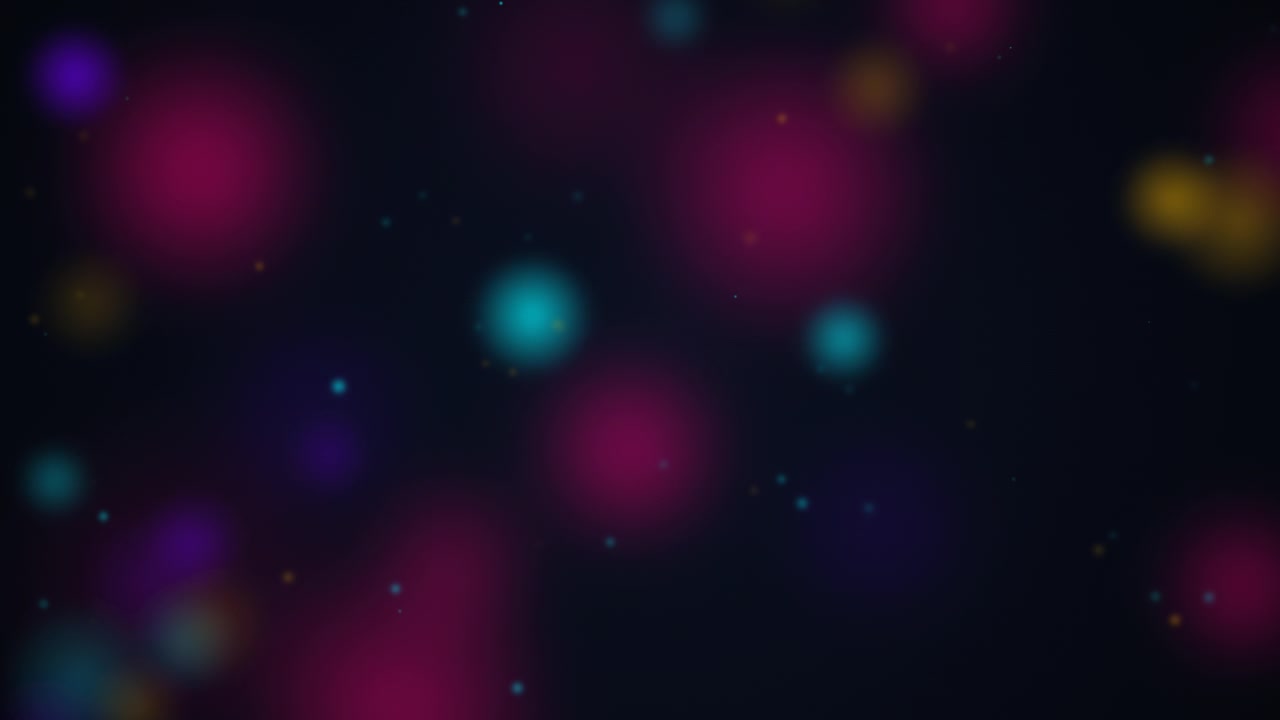 Abstract Background with Floating Colorful Bokeh Particles