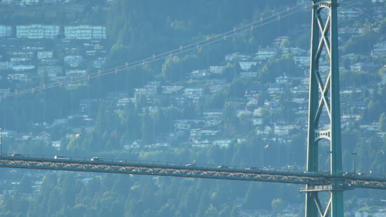 밴쿠버 라이온스 게이트 브리지의 일몰