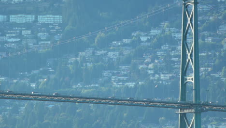 sunset on lions gate bridge in vancouver