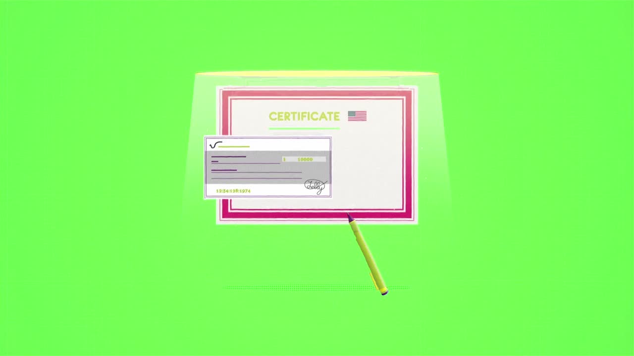 Ilustrasi Sertifikat dan Cek