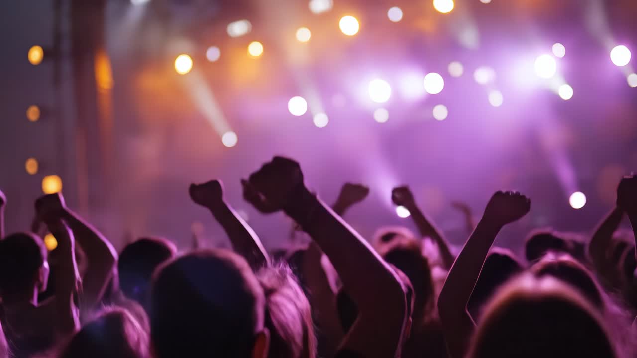 Público em show levantando as mãos
