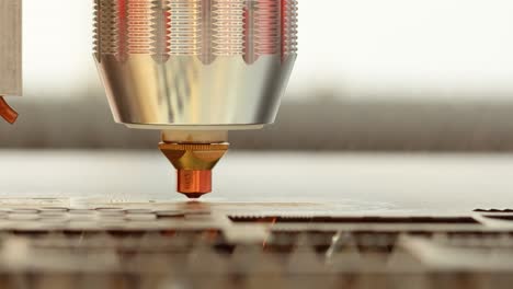 CNC-Laser-cutting-of-metal,-modern-industrial-technology.