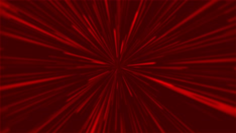 animación de líneas en movimiento rojas de colores brillantes que simulan conexiones de fibra o viaje interestelar hiperespacial