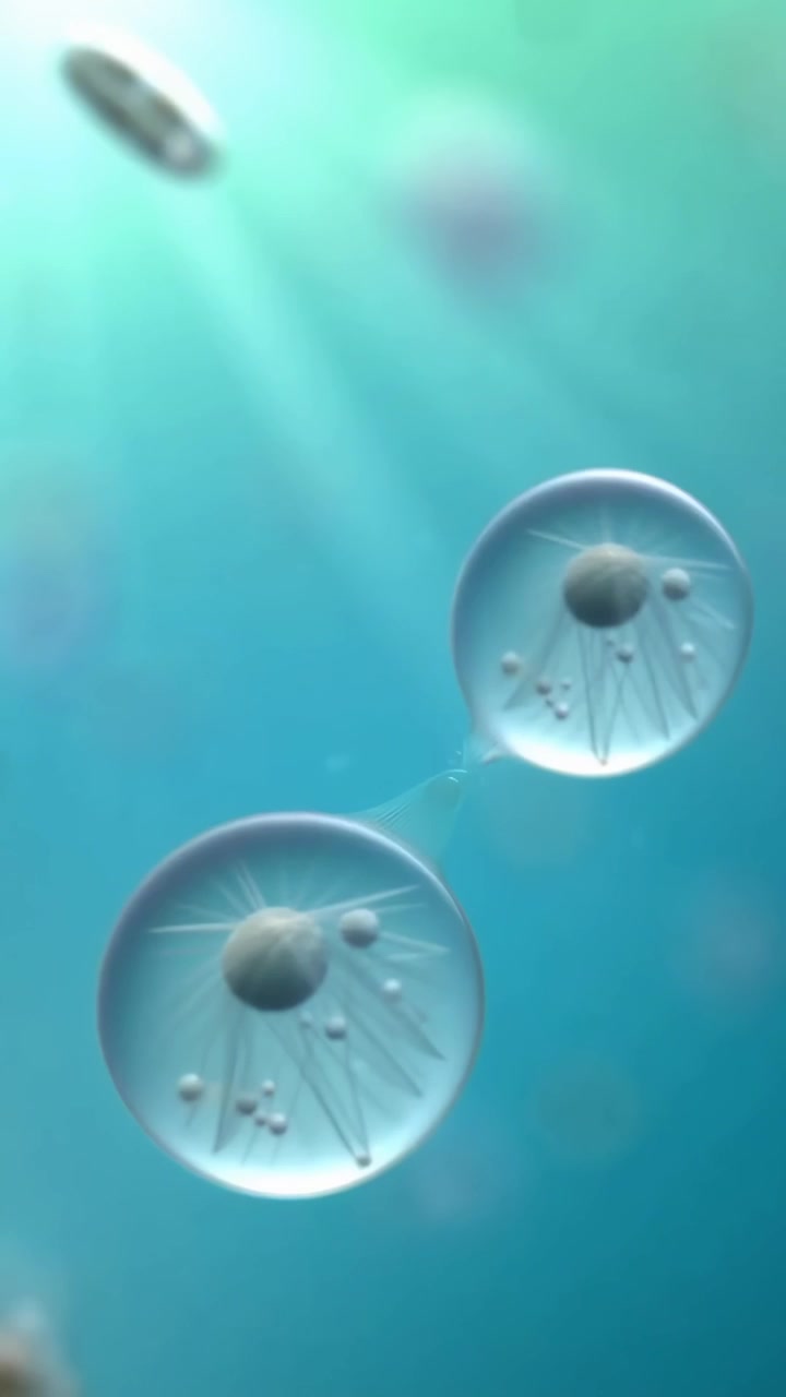 Close-up View of Diverse Microscopic Organisms and Cellular Processes