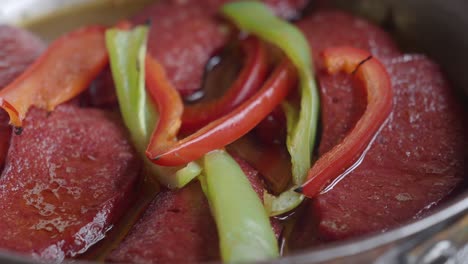 turkish sucuk with peppers