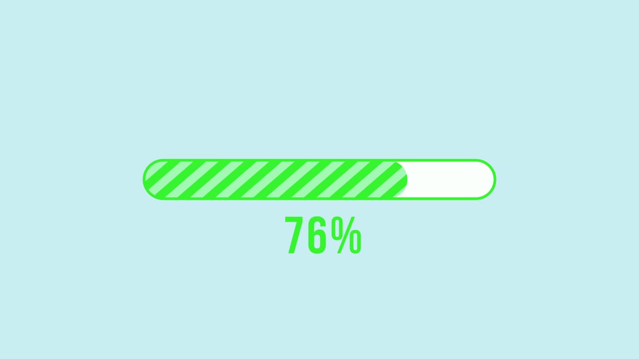 Simple Progress Bar Animation Green