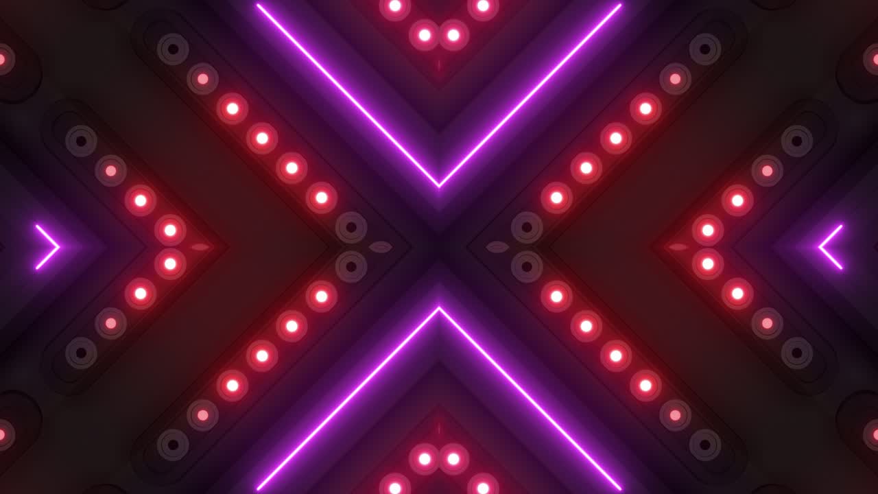 Luci al neon geometriche astratte