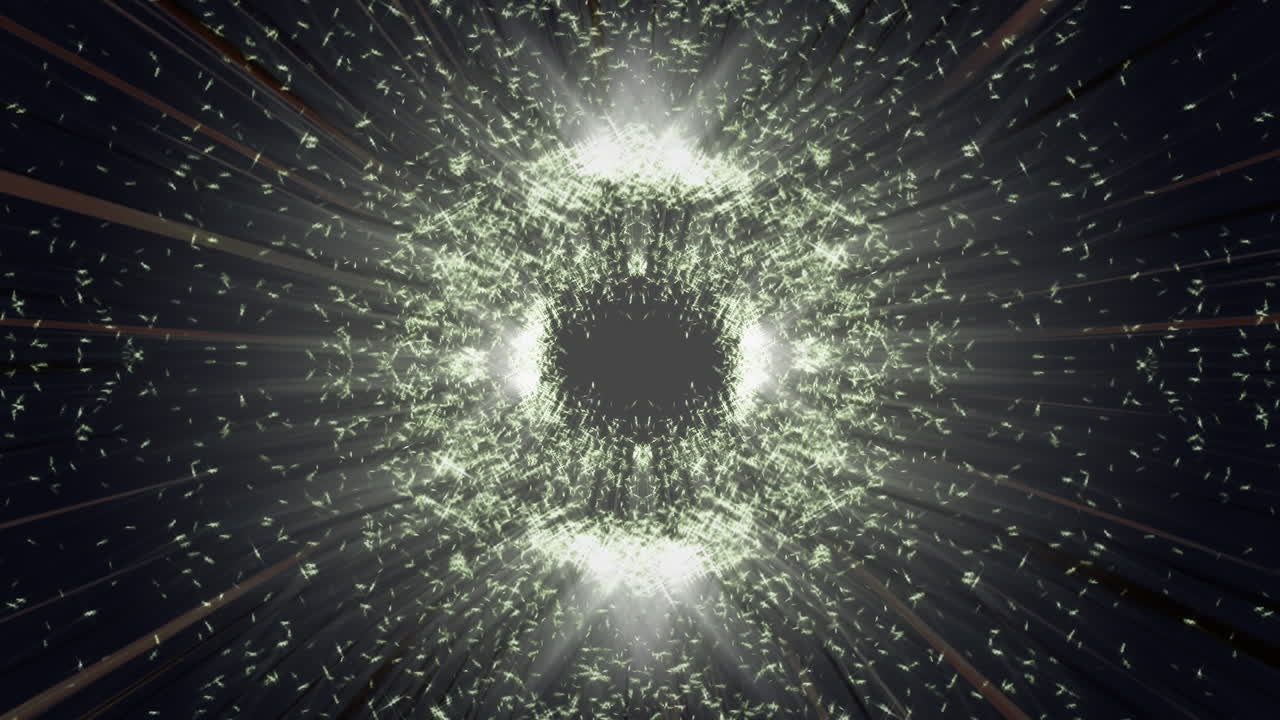 Animation of light spots over light trails