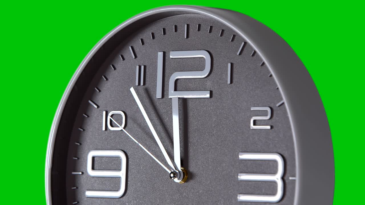Wall clock on a green background