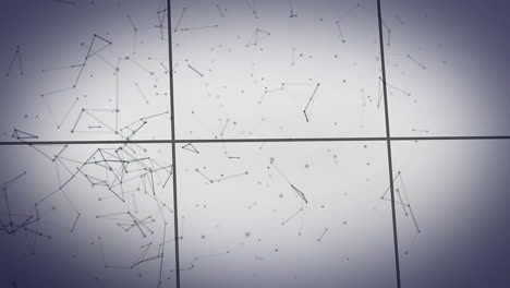 conexión geométrica negra sobre fondo blanco