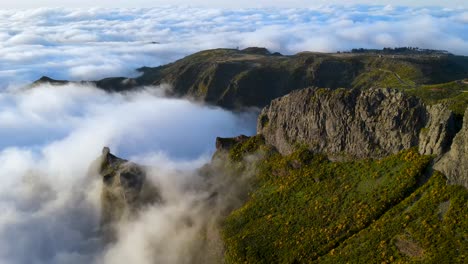 View-of-river-valley-with-steep-stony-slopes-of-mountain-ranges