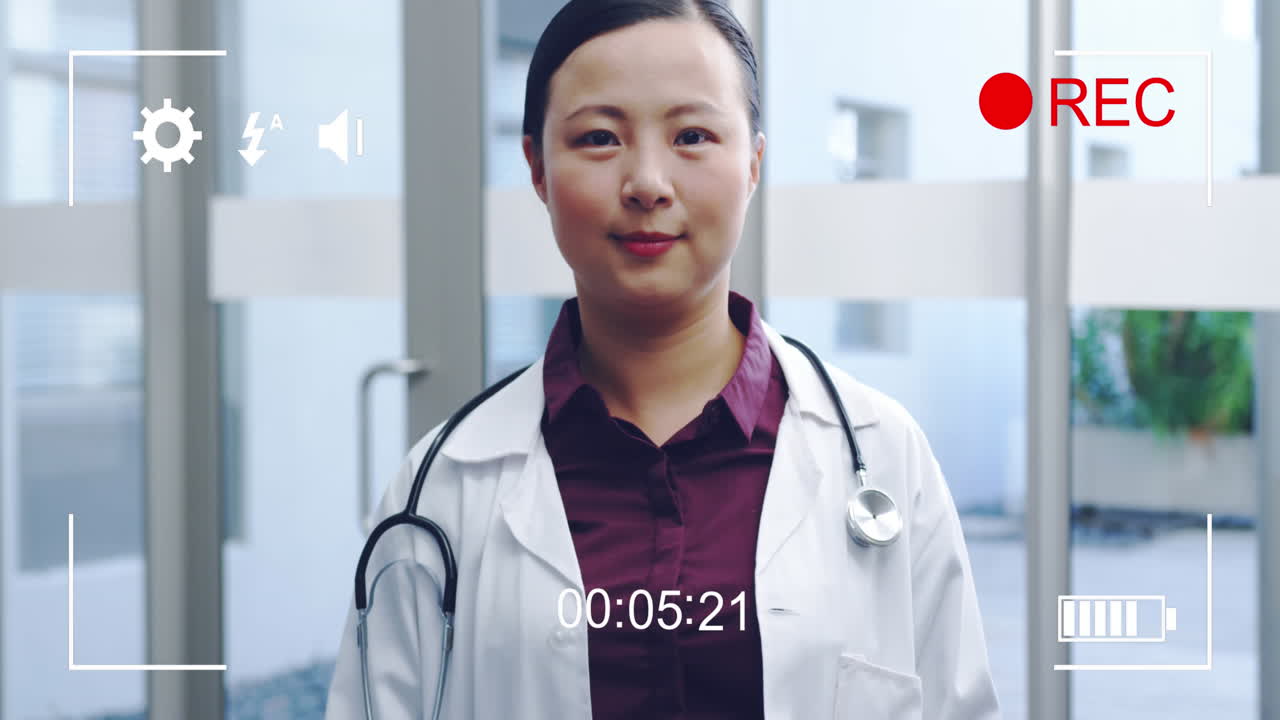 디지털 카메라 4k로 의사를 촬영합니다.