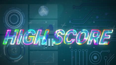 Animation-Von-High-Score-Text-über-Scope-Scannen-Und-Datenverarbeitung