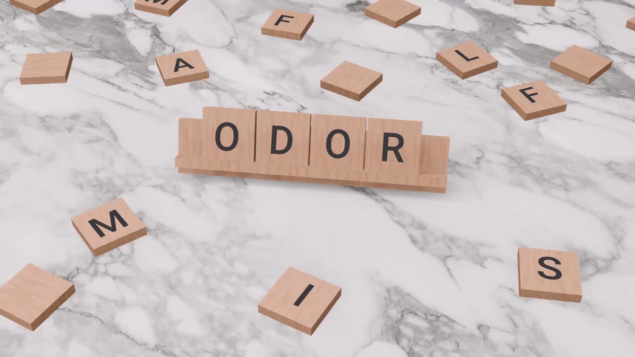Odor word on scrabble