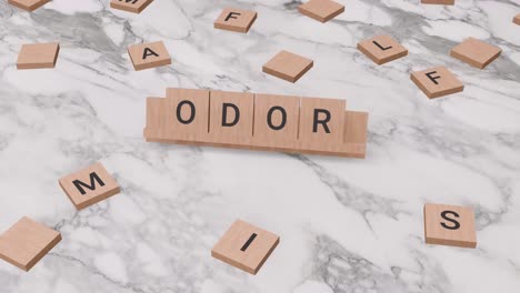 Odor-word-on-scrabble