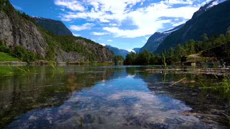 lovatnet lake beautiful nature norway.