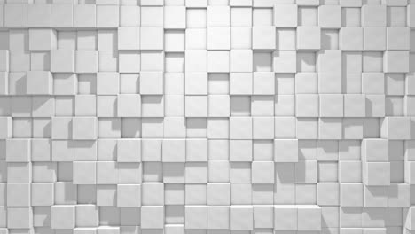 abstract cubic geometric background, white minimal texture, 3d looped animation in 4k.seamless loop digital cubes motion graphics