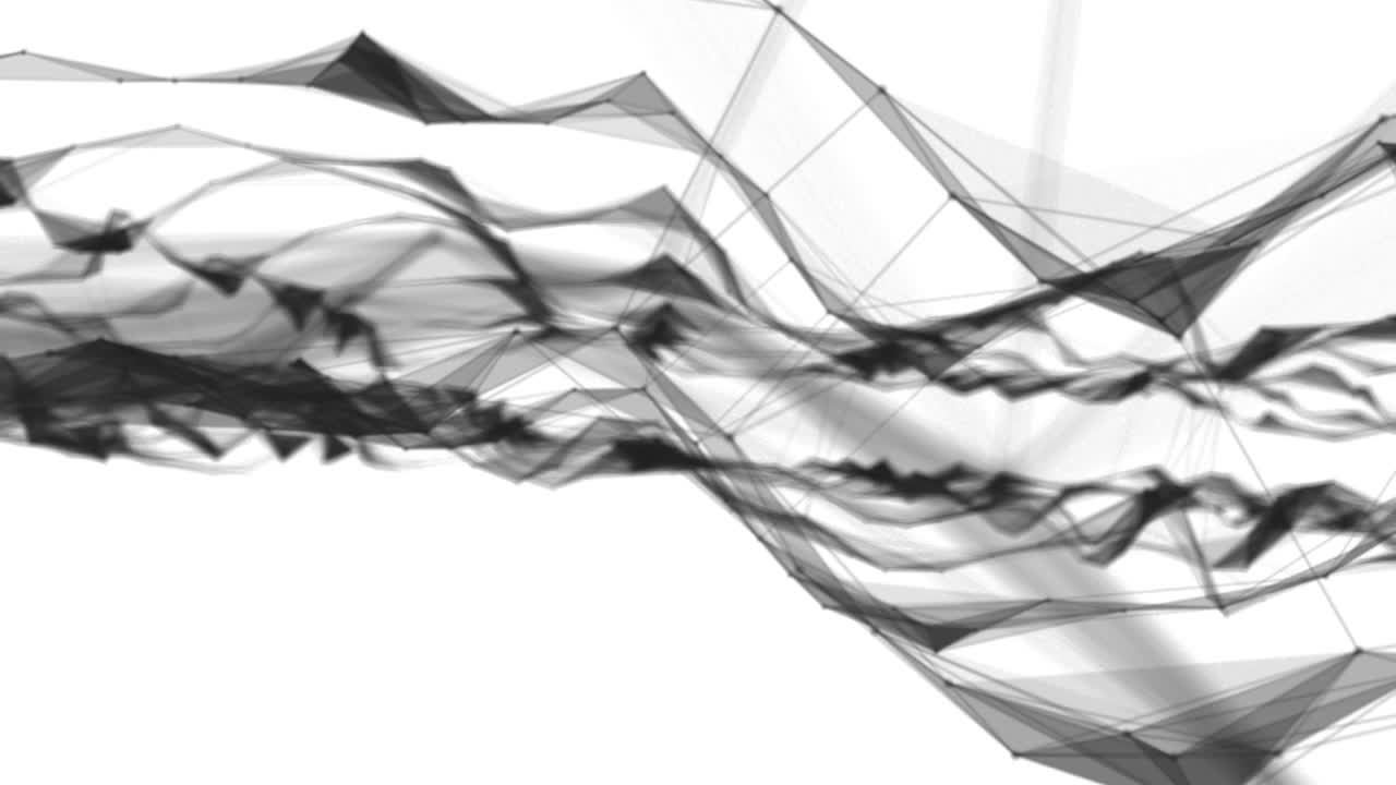 plexus fantasia tecnologia abstrata. fundo geométrico abstrato com linhas em movimento, pontos e triângulos. ciência. medicina e tecnologia. animações de loop