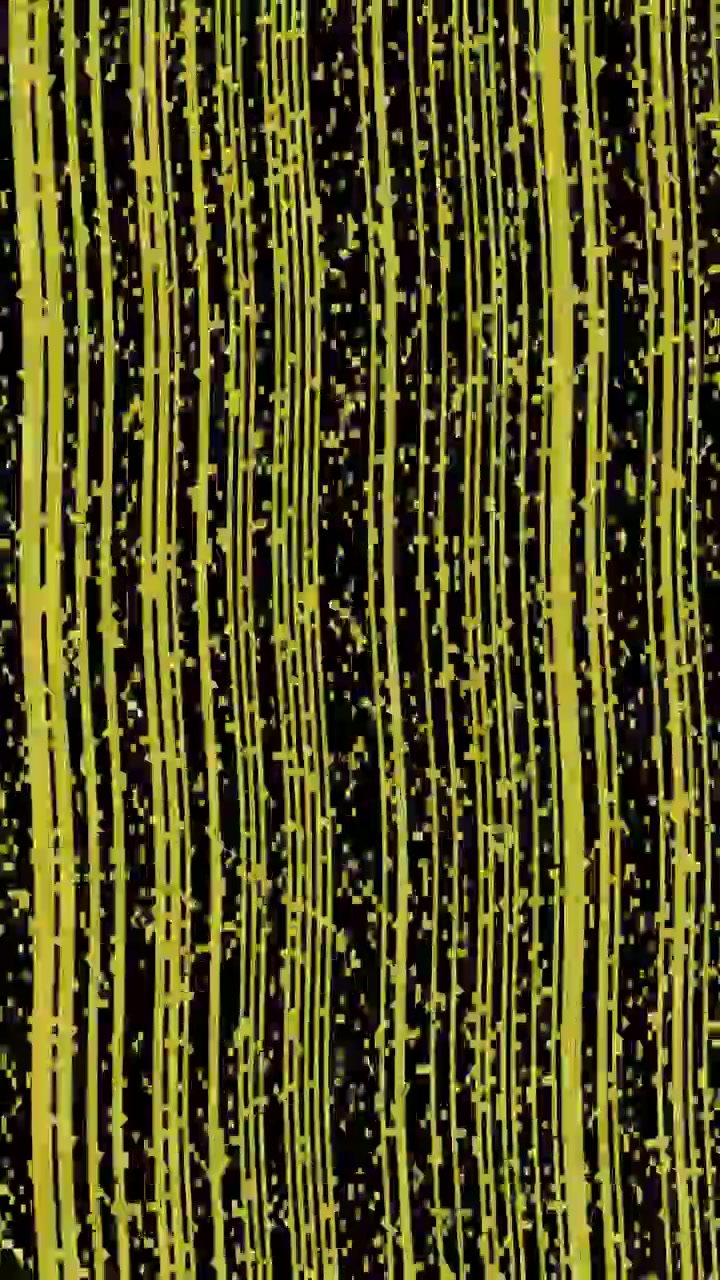 Abstract Digital Glitch Pattern with Vertical Yellow Lines