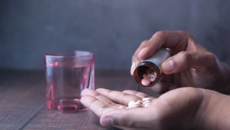 taking medication with water