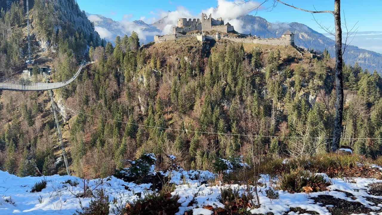 Winter landscapes and historic fort views from Austria, Highline 179.