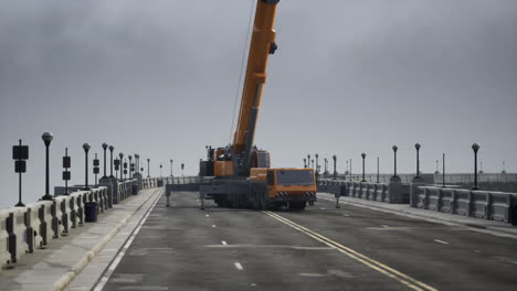 a crane on a bridge