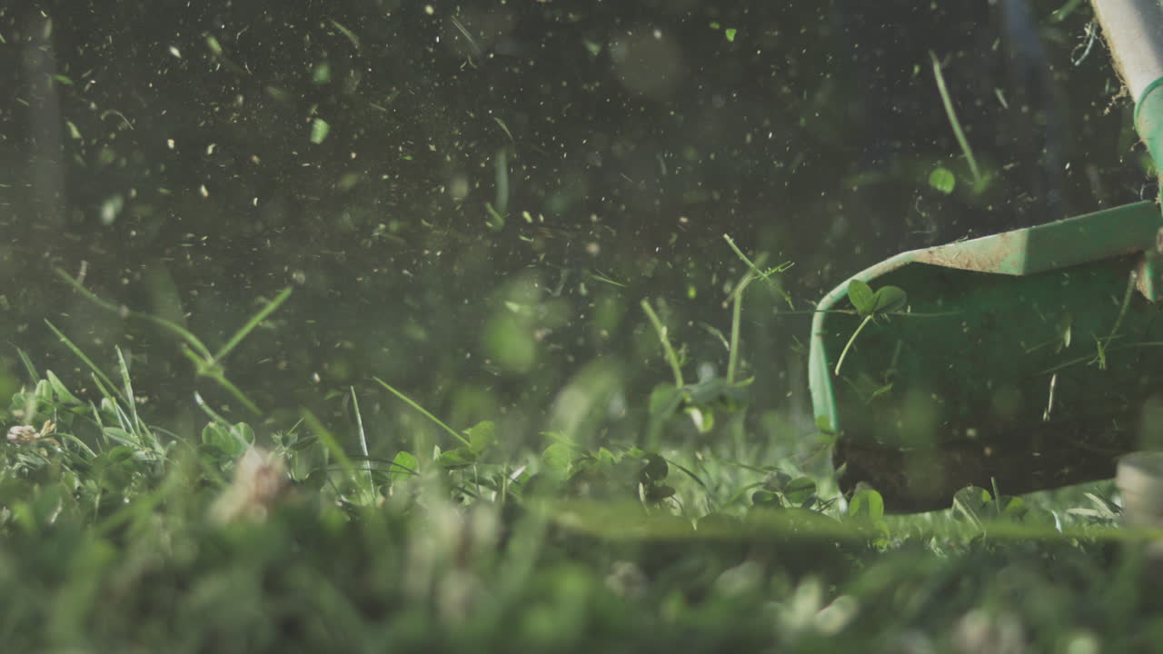 잔디를 잘라내는 잔디 기 기계