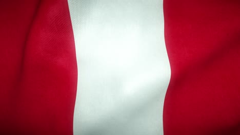 la bandera de perú ondeando en el viento