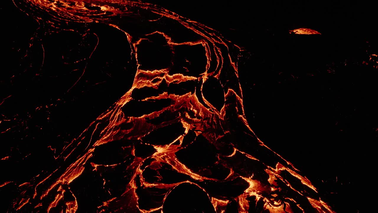 Extreme environment of fluid lava river at Geldingadalsgos volcano in Iceland