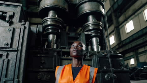 female industrial worker in a factory
