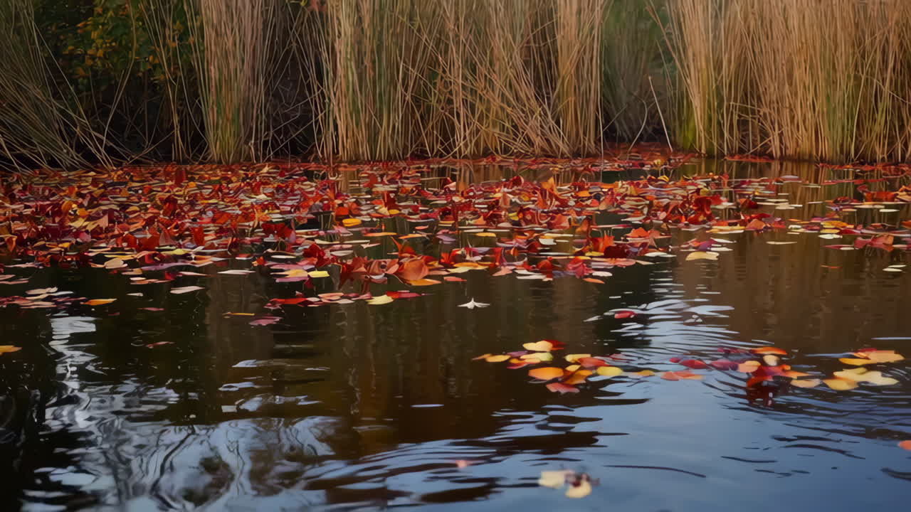 연못에 단풍