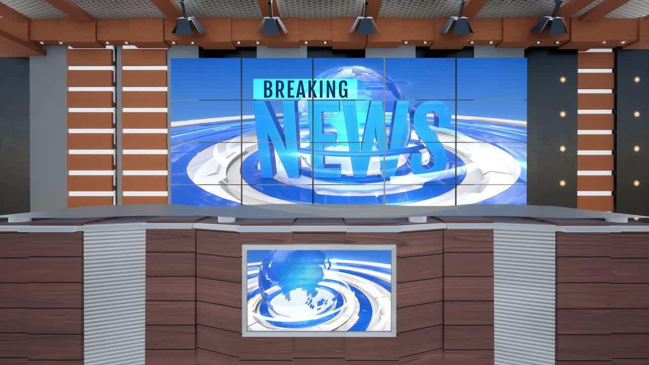 3d 가상 tv 스튜디오 뉴스 루프