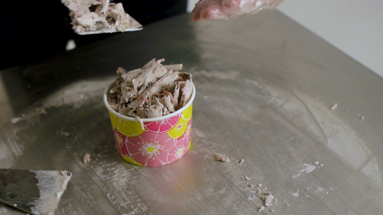 preparación de hielo afeitado