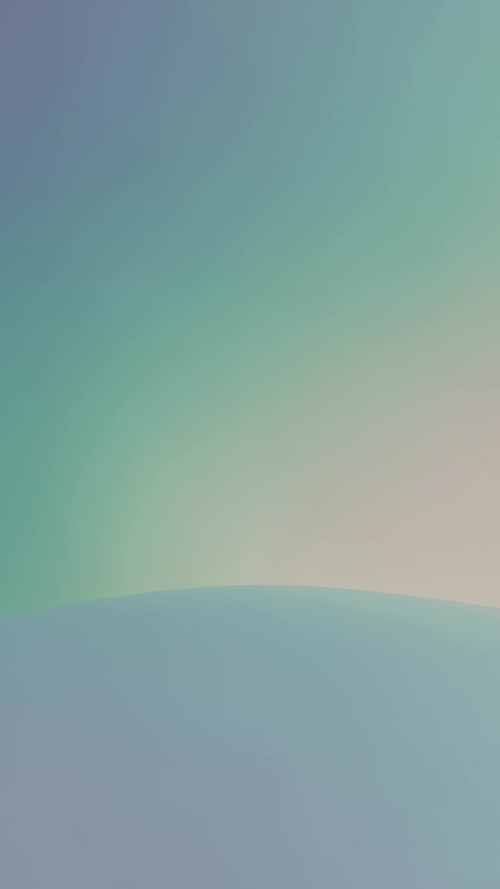 Vertical video: Playback starting, presenting abstract gradient backdrop on screen with curved band