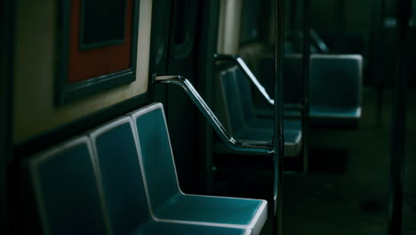 subway wagon is empty because of the coronavirus outbreak in the city