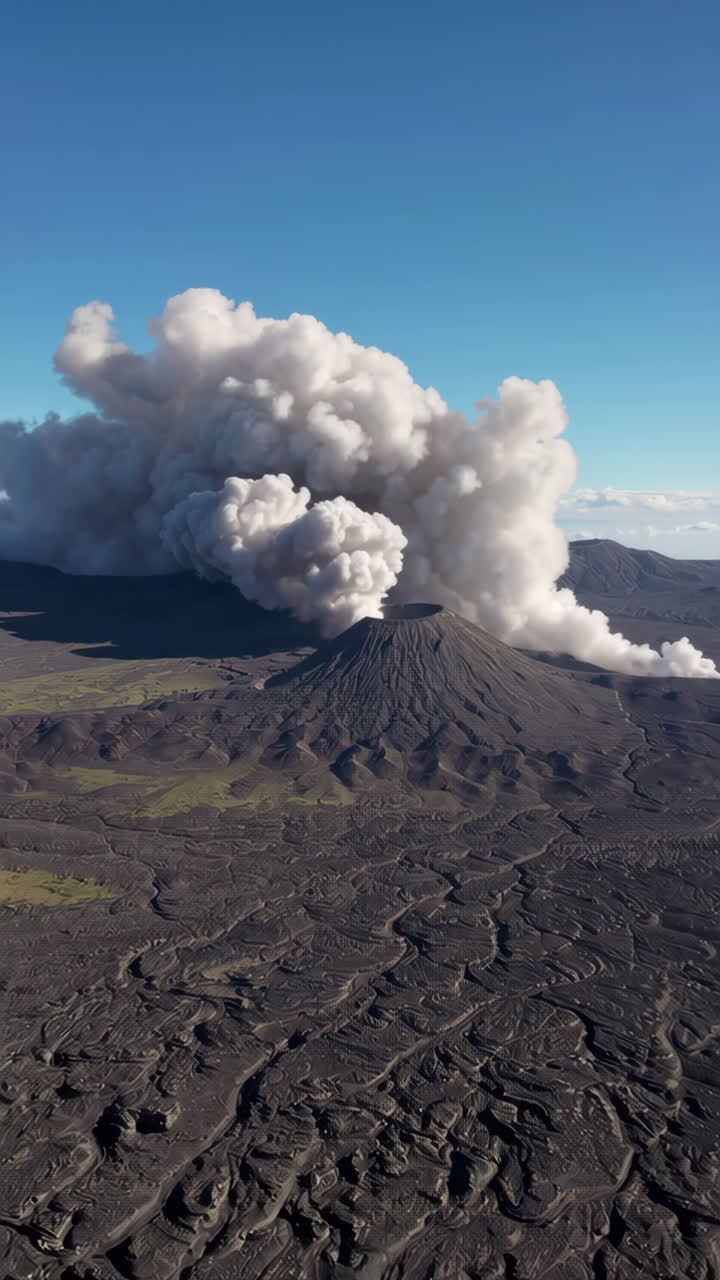 Erupting Volcano from Above