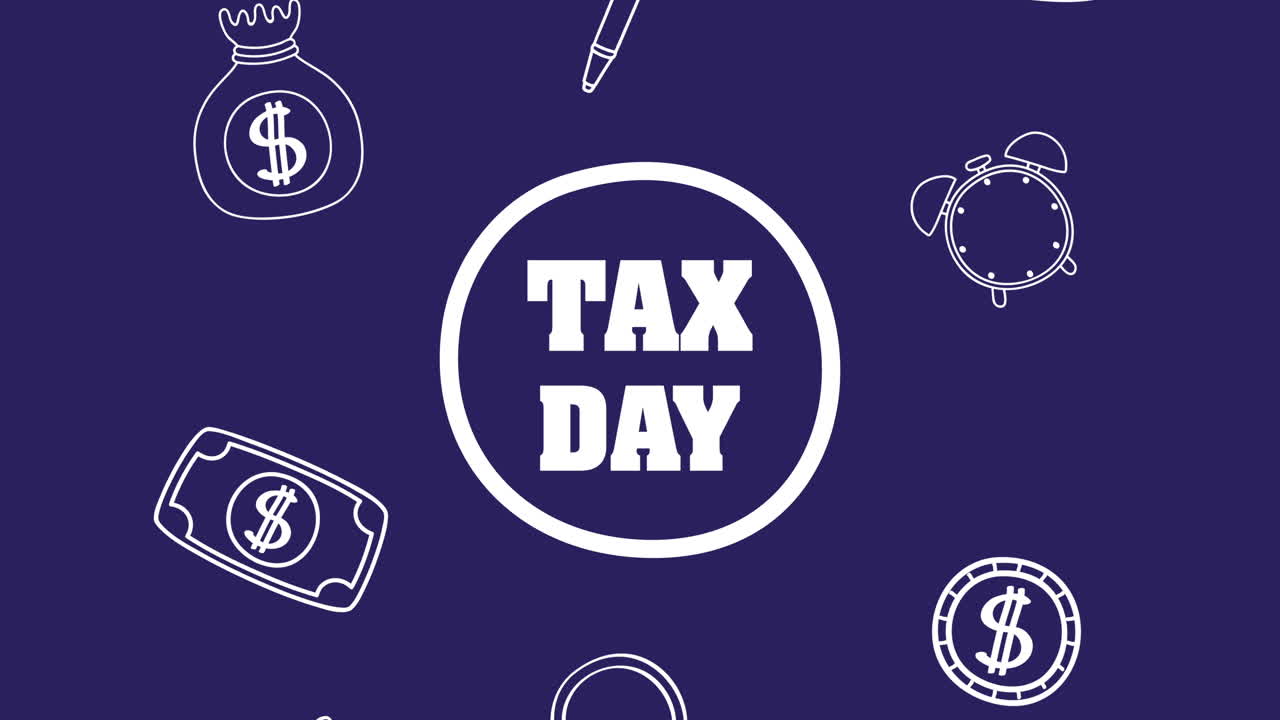 Tax day. dataphone tax report with bills and clock | Free Vector