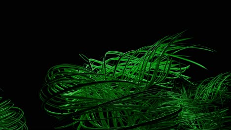 líneas verdes brillantes arte abstracto