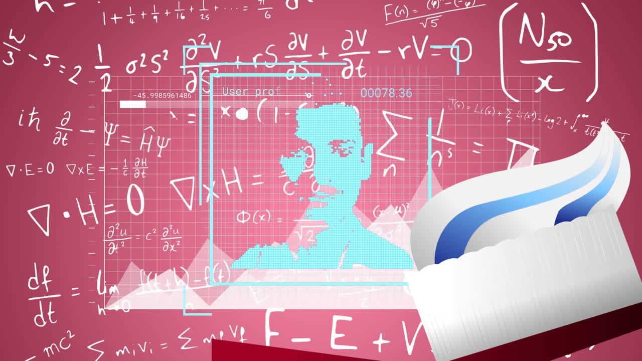 лампочка внутри модели человеческой головы над обработкой медицинских данных на розовом фоне.