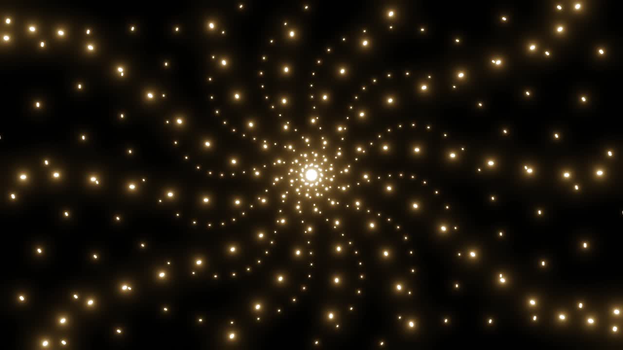 Abstract Golden Spiral of Lights