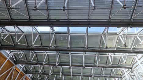 glass and steel roof at paddington station