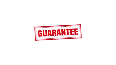 customer satisfaction guaranteed red badge and banner. motion graphics.