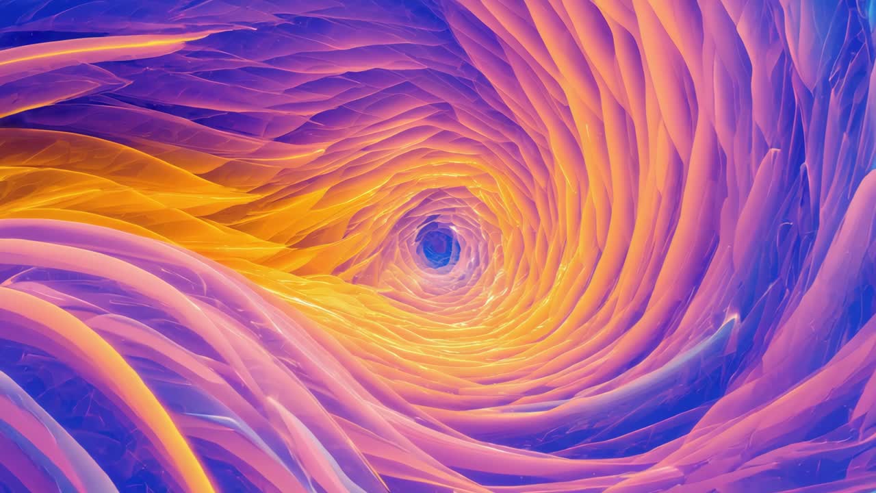 Abstract Colorful Spiral Vortex Tunnel