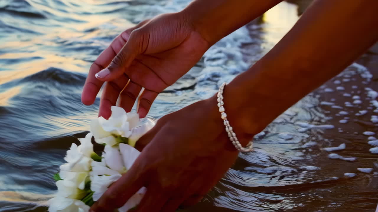 Candomblé Ceremony on the Beach at Sunset