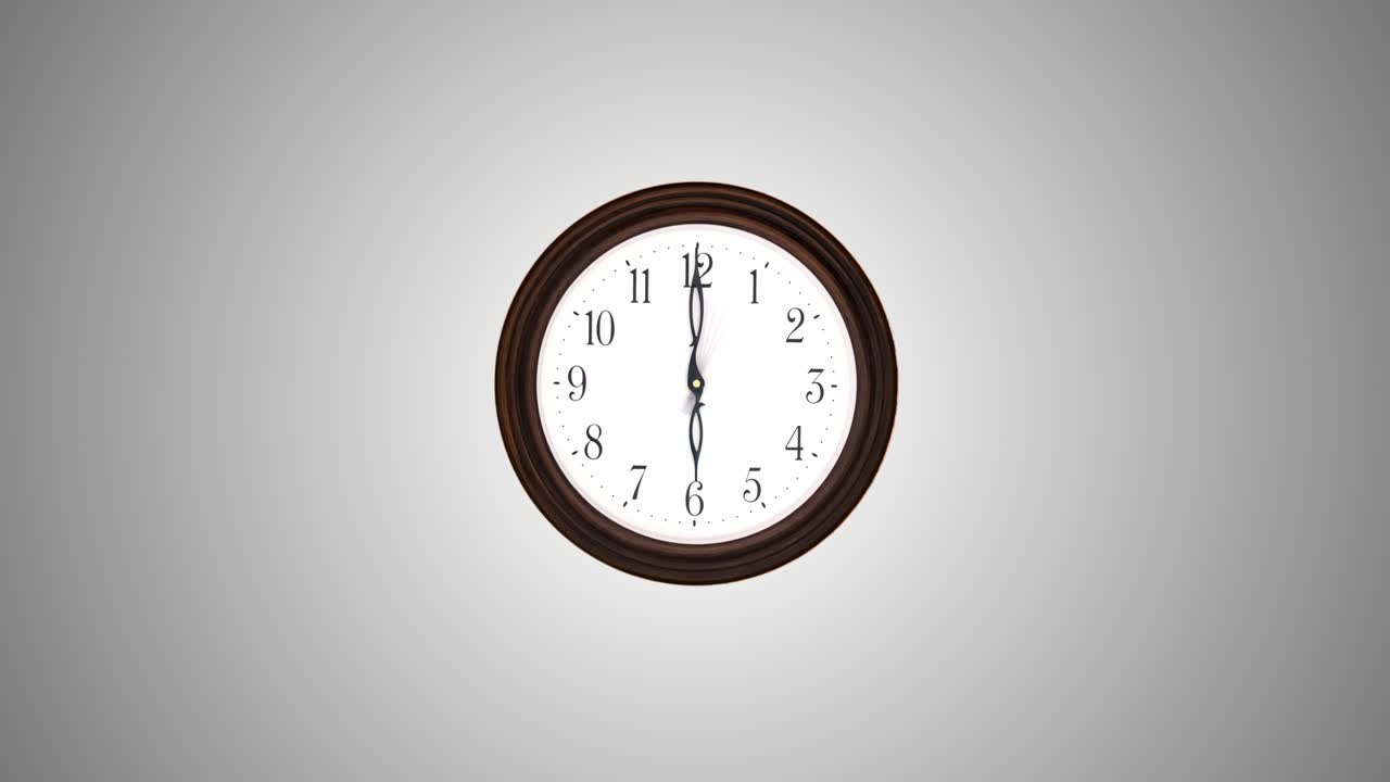 un reloj redondo montado en el lado. timelapse 4k