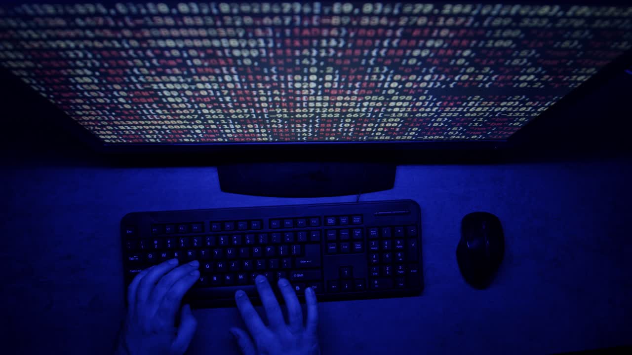 Person Coding at Night