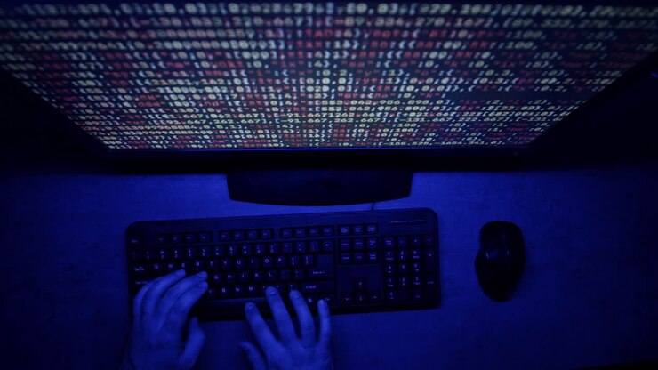 Person Coding at Night