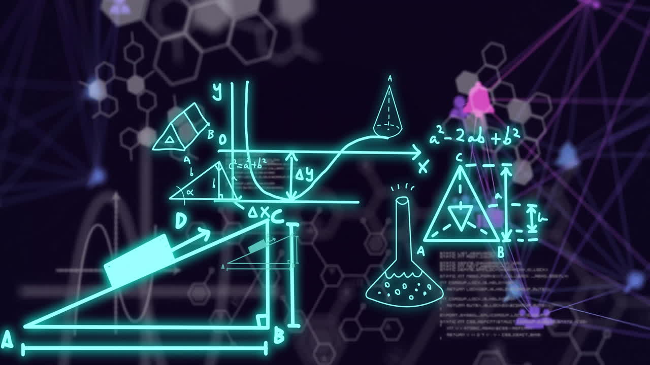 화학 데이터 처리를 통해 연결 네트워크의 애니메이션